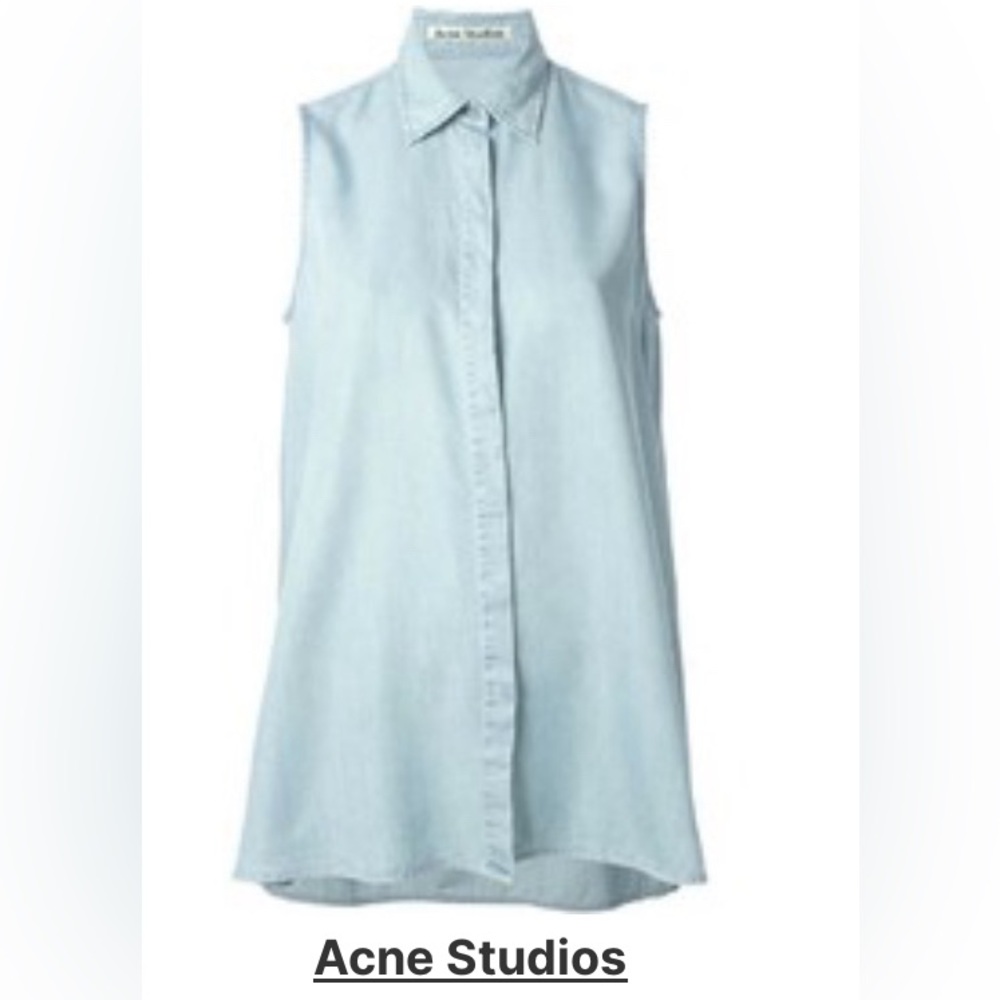 Acne Studios Ash Fluid Sleeveless Button Up Tank XS‎